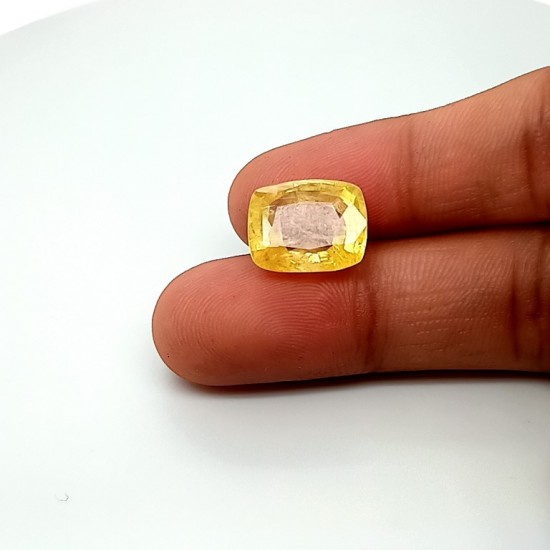 Yellow Sapphire (Pukhraj) 8.76 Ct Lab Tested